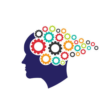 Concept of networking brain logo