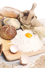fresh bread and wheat