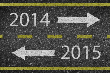 2015 New Year road and asphalt background texture with some fine
