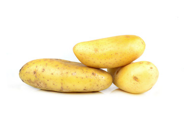 potato on white background