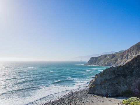 The ocean in pacific coastline, Big Sur on Highway 1