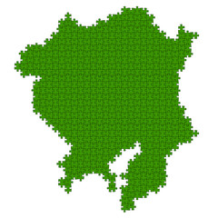 関東地方　地図　パズル