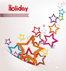 Holiday abstract background with colorful stars