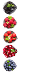 Summer berry fruits isolated.