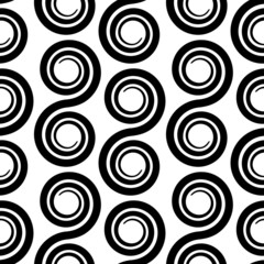 Fototapeta premium Seamless Monochrome Geometric Pattern