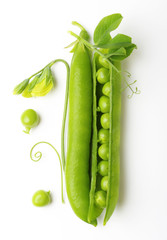 Pod of green peas