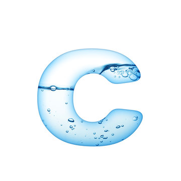 One letter of water wave alphabet