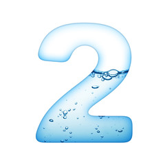 One letter of water wave alphabet