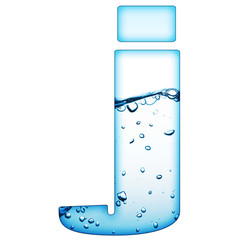 One letter of water wave alphabet