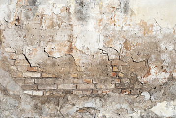 weathered brick wall background - 68272544