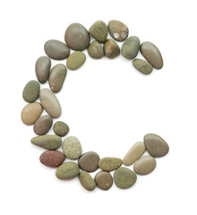 path alphabet of ocean stones