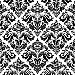 Damask Vector Classic Pattern. Seamless Vintage Background