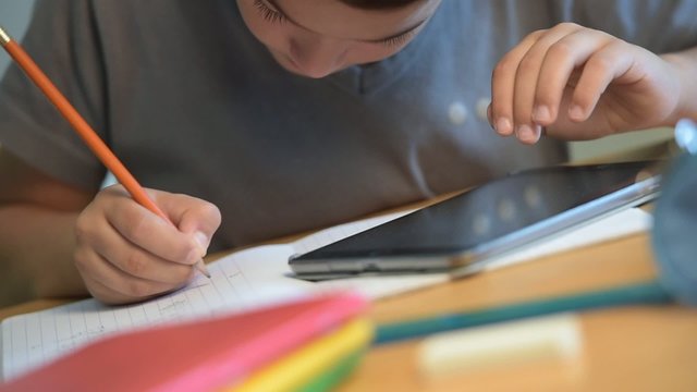 Child, Student, Education, School, Writing,Digital school