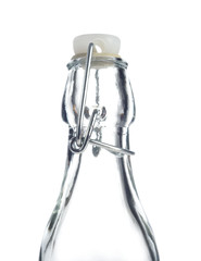 Empty  bottle isolated on white background