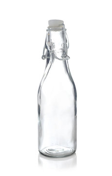 Empty  bottle isolated on white background