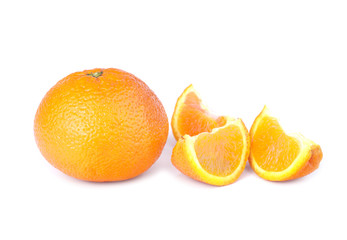 Fresh tangerines, isolated on white background
