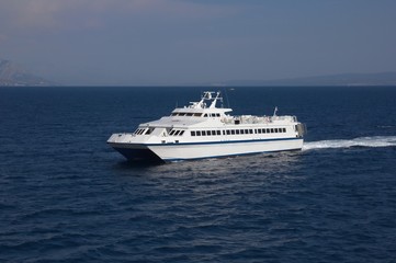 Fototapeta na wymiar Catamaran on Adriatic sea.