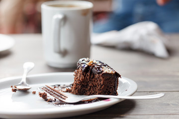 coffee with brownie
