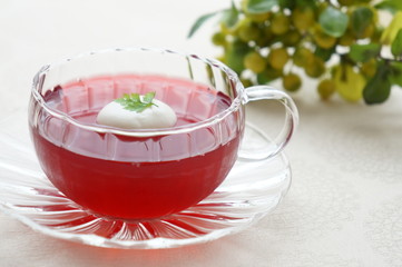 Hibiscus tea jelly