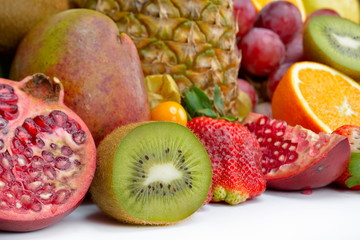 Naklejka na ściany i meble fresh tropical fruits