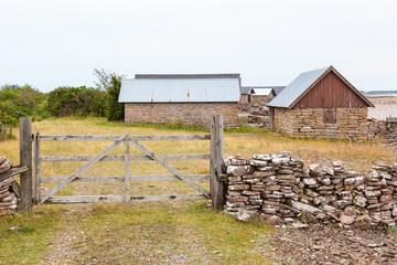 Wodden gate to the houses