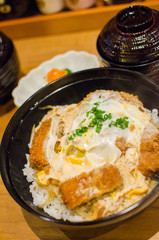 Deep fried pork rice , Katsudon