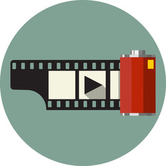 Fototapeta premium Vector Camera Film Roll