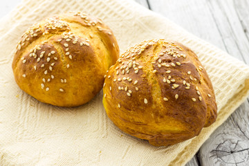 Home made bread with sesame