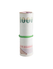 Rolls of banknote of Thai currency