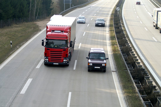 Autofahrt auf der Autobahn