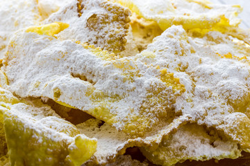 Sfrappole di carnevale bolognesi from italy