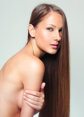 Beautiful Woman with Healthy Long Hair