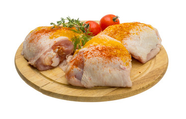 Raw chicken thigh