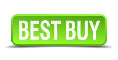 best buy green 3d realistic square isolated button