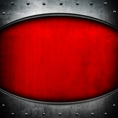 oval metal background