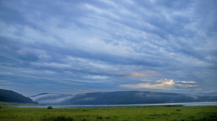 morning sky in the clouds