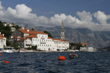 Naklejka premium Perast port