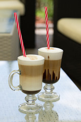 Two glasses of coffee