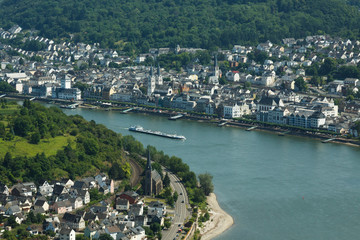 Ausblick auf Filsen und Boppard am Mittelrhein