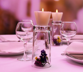 Restaurant table setting