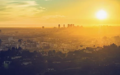 Deurstickers Los Angeles LA zonsondergang