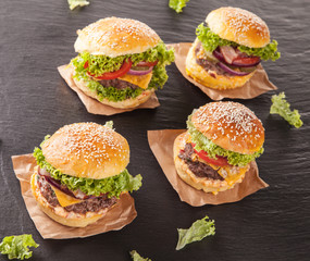 Delicious hamburgers