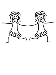 Freundinnen Mädchen Frauen Freunde Tanzen