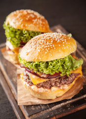 Delicious hamburgers