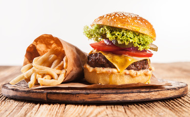 Delicious hamburger