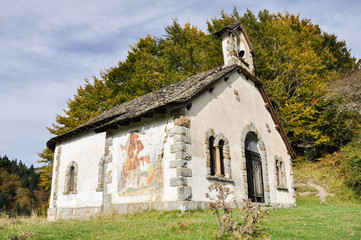 Chapel of Virgen de las Nieves, Irati forest, Spain