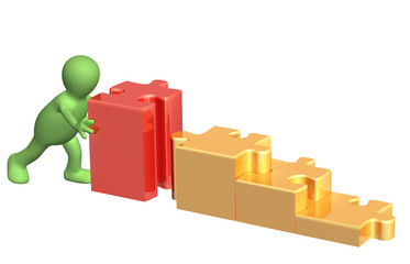 3d puppet with puzzles