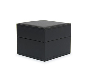 black gift box isolated on white