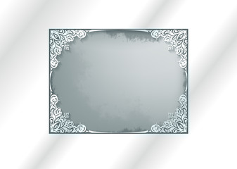 Vintage white frame with shadow