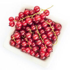 currants in a white bowl